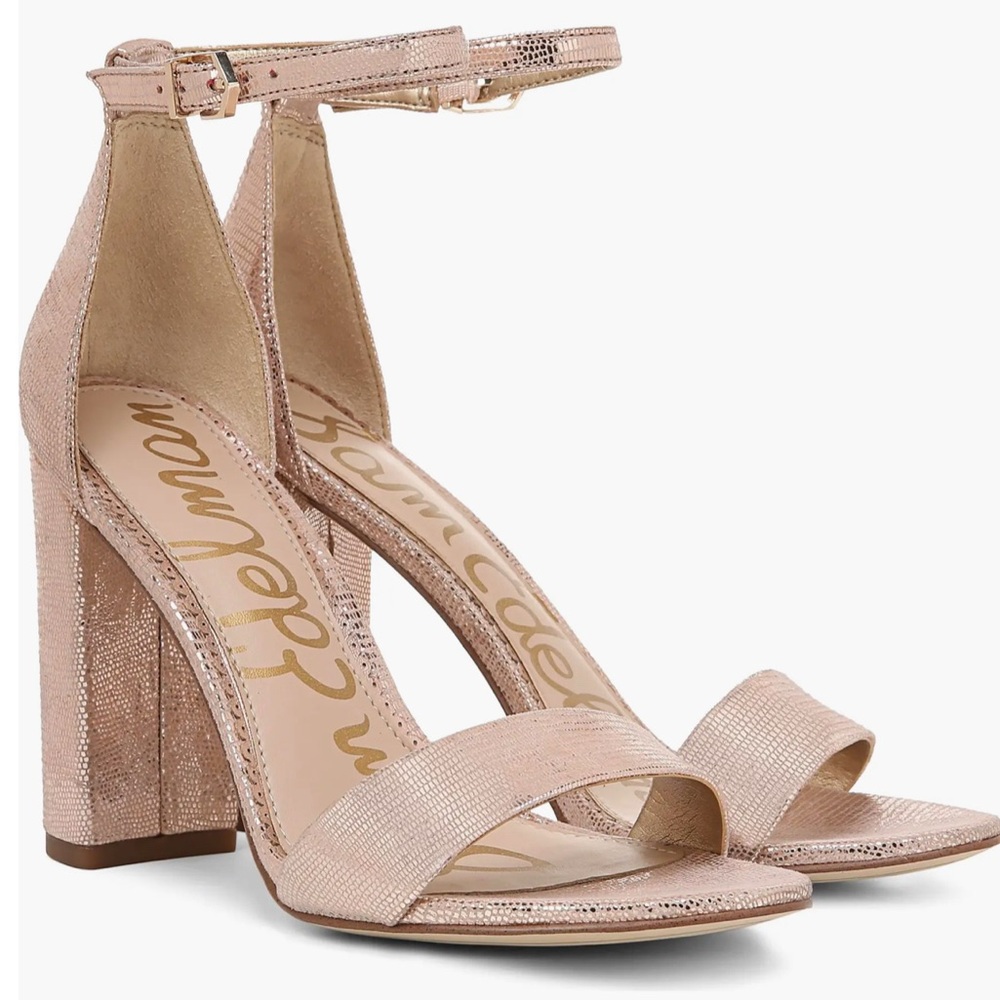 Sam Edelman Metallic Block Heel Sandals